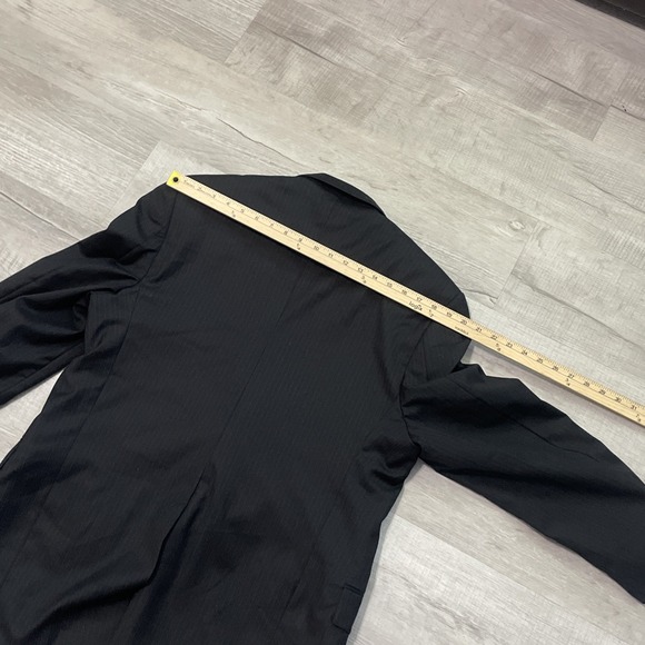 Daniel‎ Cremieux Loro Piana blazer jacket sport suit coat 44 R Black Pin Stripe - Picture 7 of 12